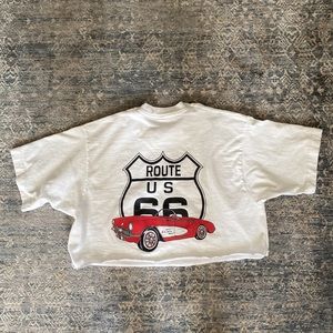 Route 66 Cropped Graphic Tee